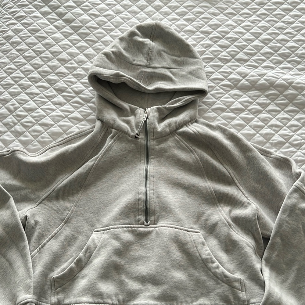 Lululemon scuba oversized half zip sweatshirt, size M/L, gray